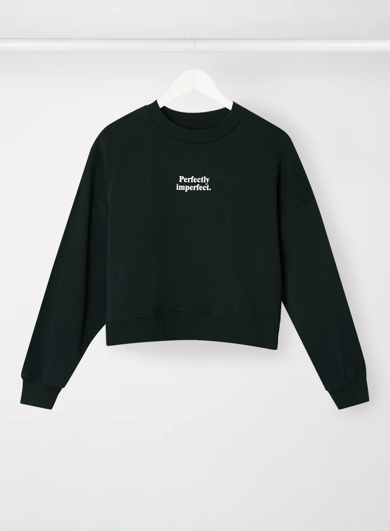 MANGO Kids Unisex Slogan Sweatshirt