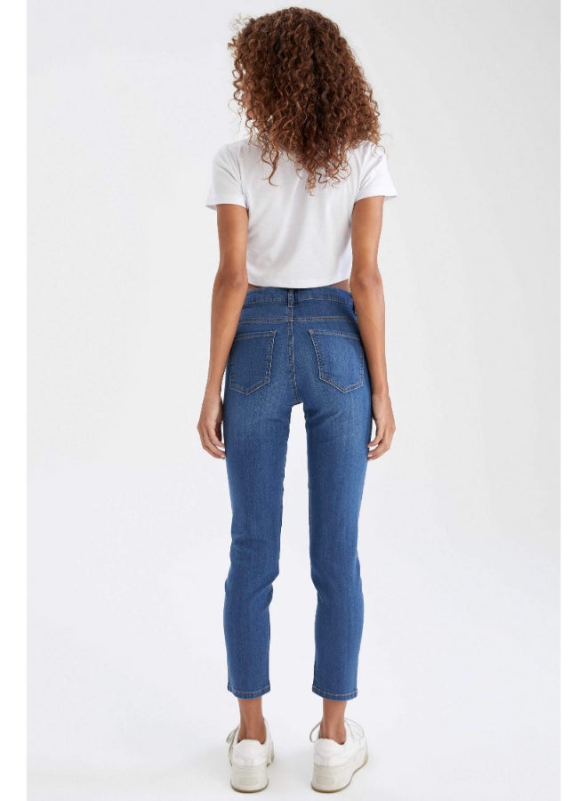 DeFacto Pocket Detail Slim Fit Jeans Blue - Image 2