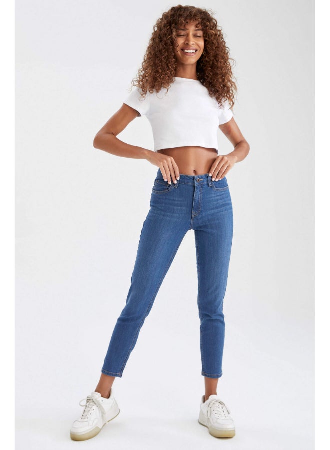 DeFacto Pocket Detail Slim Fit Jeans Blue - Image 3