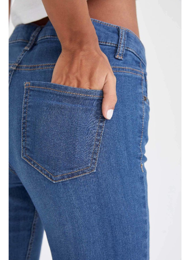 DeFacto Pocket Detail Slim Fit Jeans Blue - Image 5