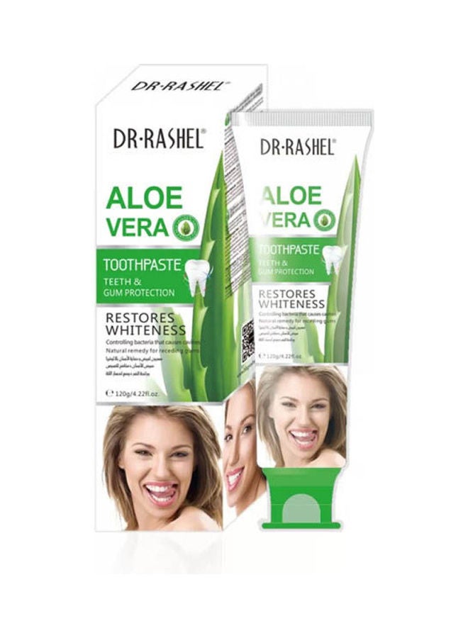 دكتور راشيل معجون أسنان لحماية الأسنان واللثة بالألوفيرا متعدد الألوان 120جرام