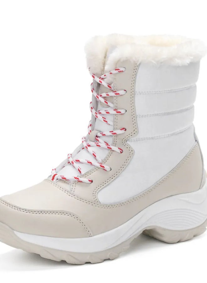Beauenty Waterproof Effect Warm And Light Casual Boots White  - Image 4