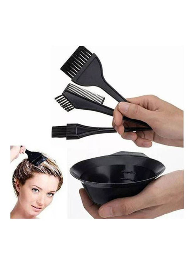 Hair Colouring Brush & Bowl Set - 4 Pcs Black - Image 1