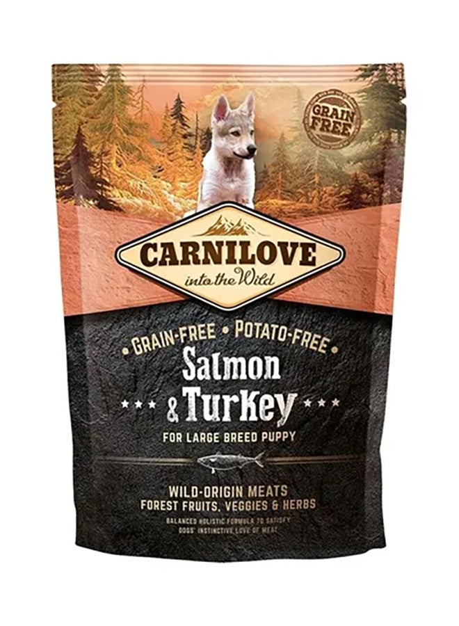CARNILOVE Salmon And Turkey For Large Breed Puppies Brown 1.5kg 