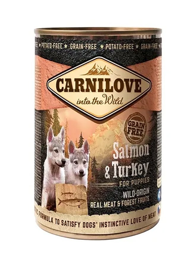 CARNILOVE Salmon And Turkey For Puppies Brown 400grams 