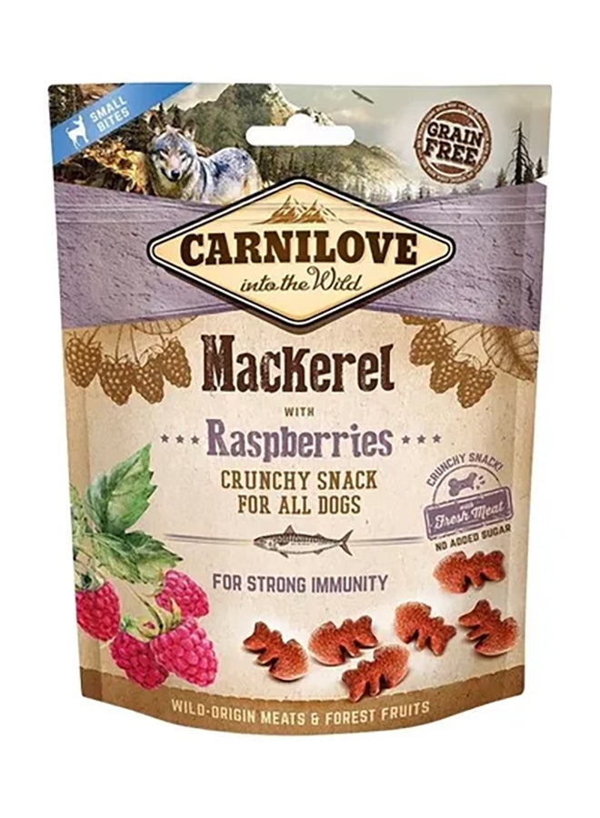 CARNILOVE Mackerel With Raspberries Crunchy Snack For Dogs Brown 200grams 