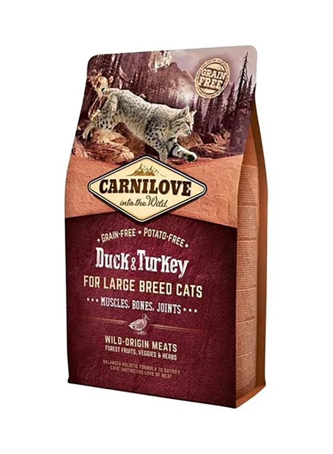 CARNILOVE Duck And Turkey For Large Breed Adult Cats Brown 2kg 