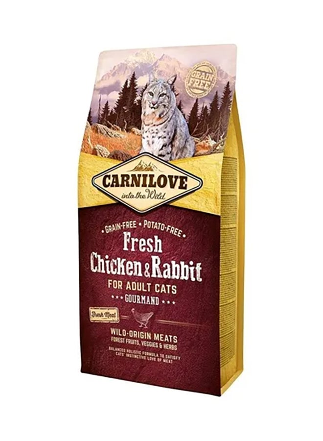 CARNILOVE Fresh Chicken And Rabbit For Adult Cats Brown 6kg 