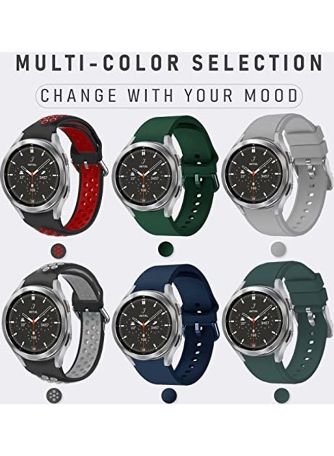Moxedo 8-Piece Replacement Strap Band With Screen Protector For Samsung Galaxy Watch 4 Classic Multicolour  - Image 2