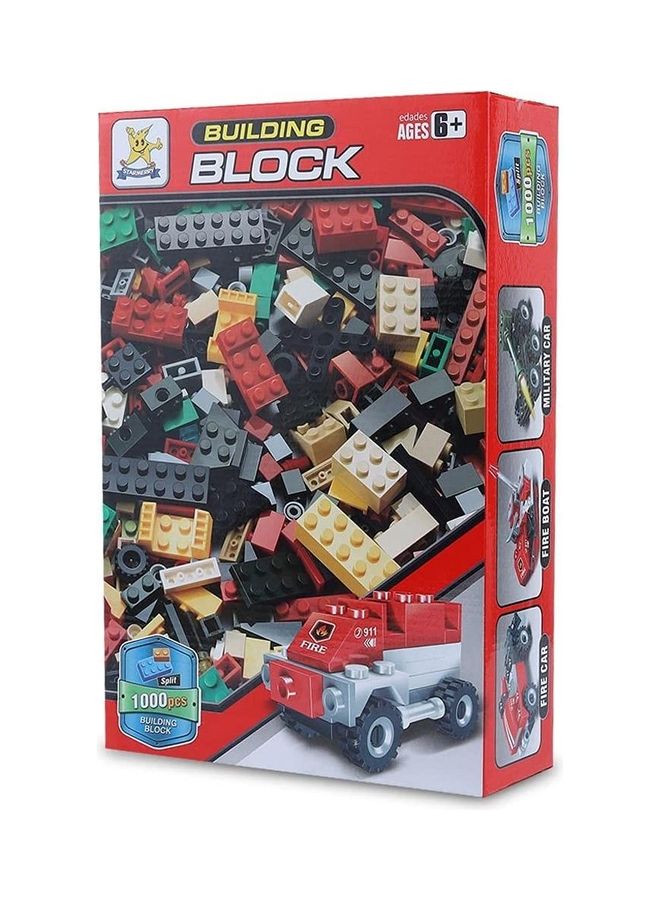 STARMERRY DIY Plastic Cubes With Fire Truck - 1000 Pieces Set 