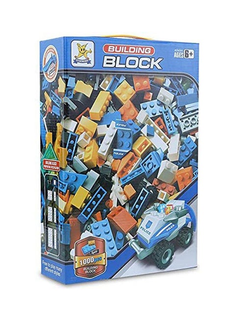 Diy Plastic Building Blocks With Police car For Unisex, Set Of 1000 Pieces