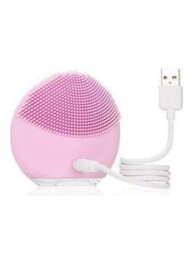 Forever - Silicone Ultrasonic Facial Cleanser Brush With Charger Pink - Image 1