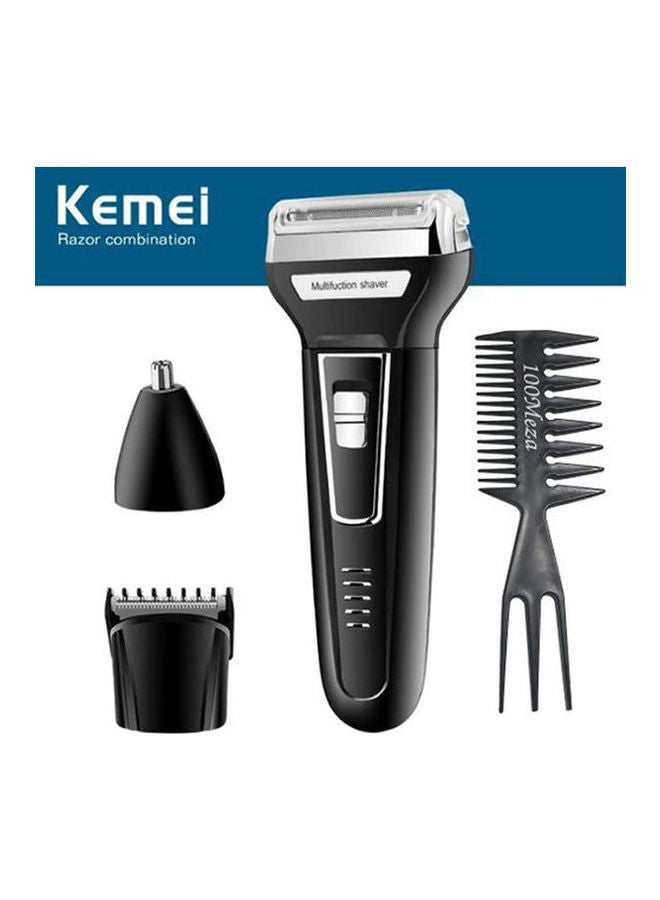 Kemei 3 In 1 Electric Hair Clipper With 100meza Gift Comb Black  - Image 1