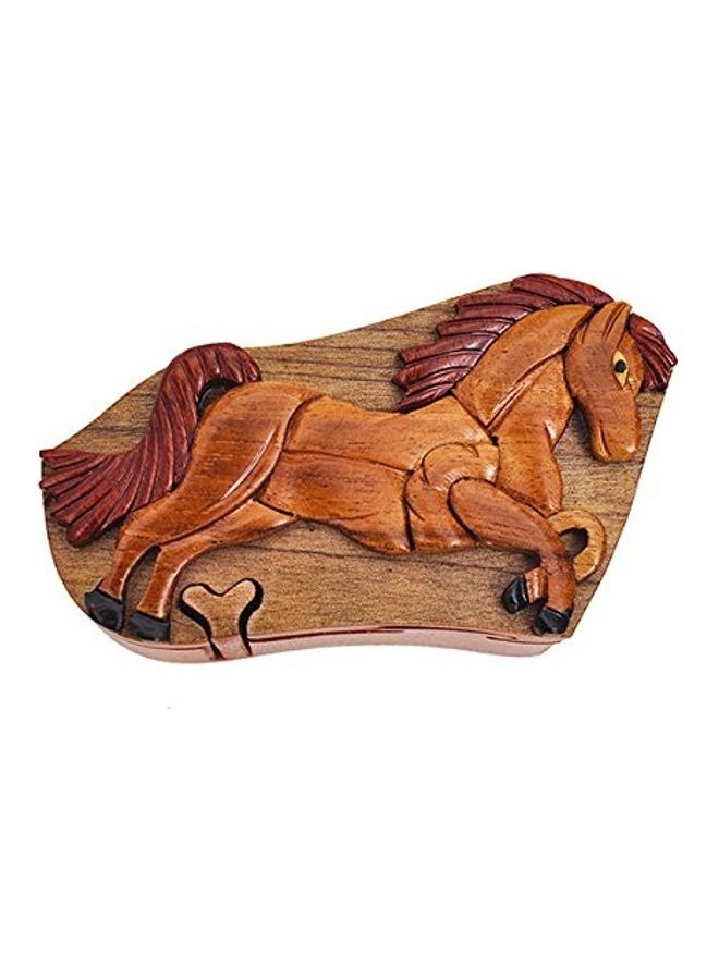 South Asia Trading - Horse Standing Dark Puzzle 2.8 X7.5 X4.3inch - Image 1