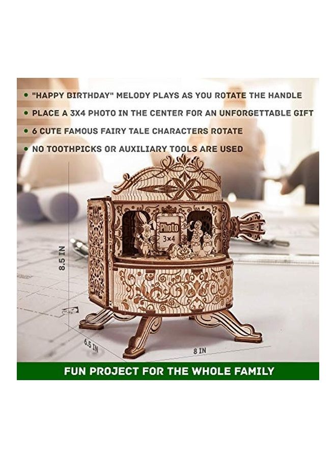 وود تريك - Fairy Theater Happy Birthday Wooden Music Box Kit 1.6 X14.6 X7.4inch - Image 1
