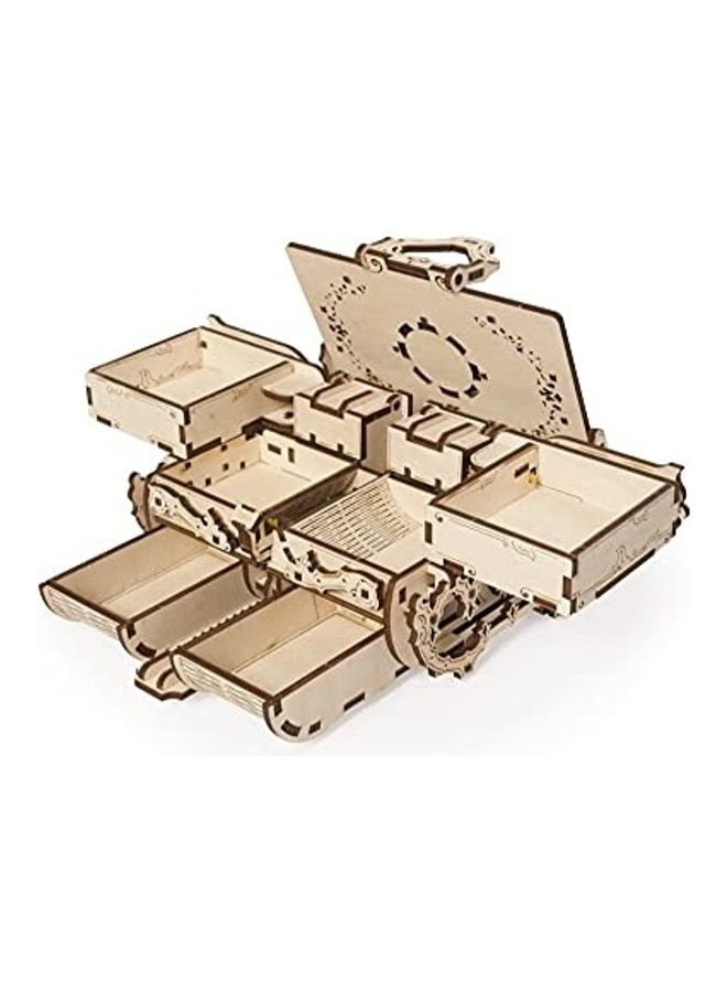 UGEARS 3D Puzzle Antique Wooden Box Model Kits For Adults And Teens - Laser-Cut Mechanical Model Construction Kit 1.3 X15 X6.8inch - Image 3
