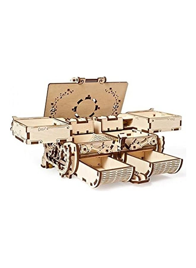 UGEARS 3D Puzzle Antique Wooden Box Model Kits For Adults And Teens - Laser-Cut Mechanical Model Construction Kit 1.3 X15 X6.8inch - Image 2