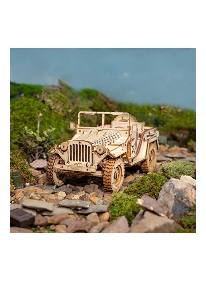 3D Wooden Puzzles - Army Jeep Mechanical Model Kit 0.7 X9 X6.1inch - v1638443616/N52077407A_2