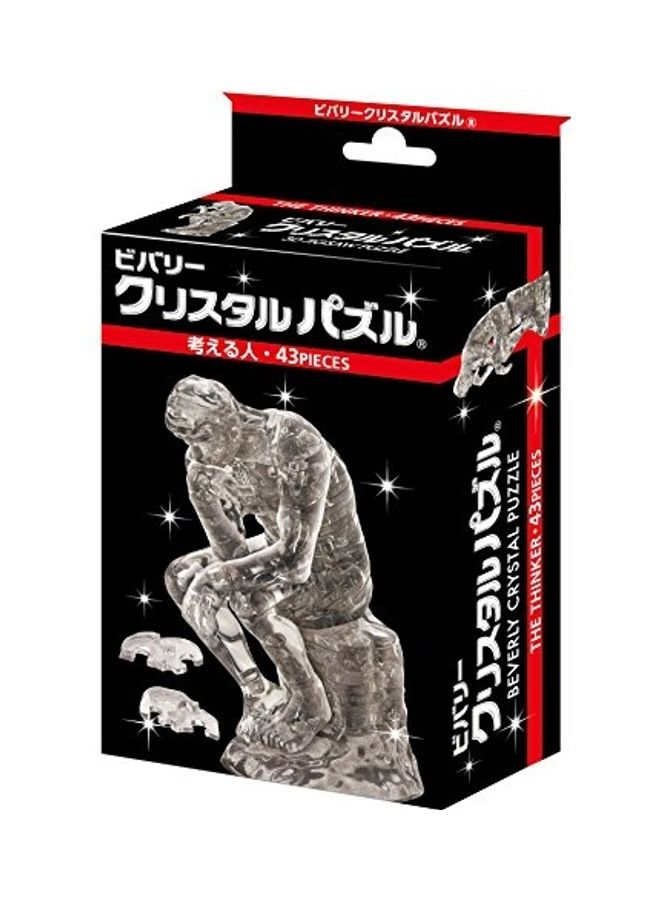 Beverly 43-Piece Crystal Clear 3D Puzzle - The Thinker 1.9 X6.2 X3.9inch - Image 1