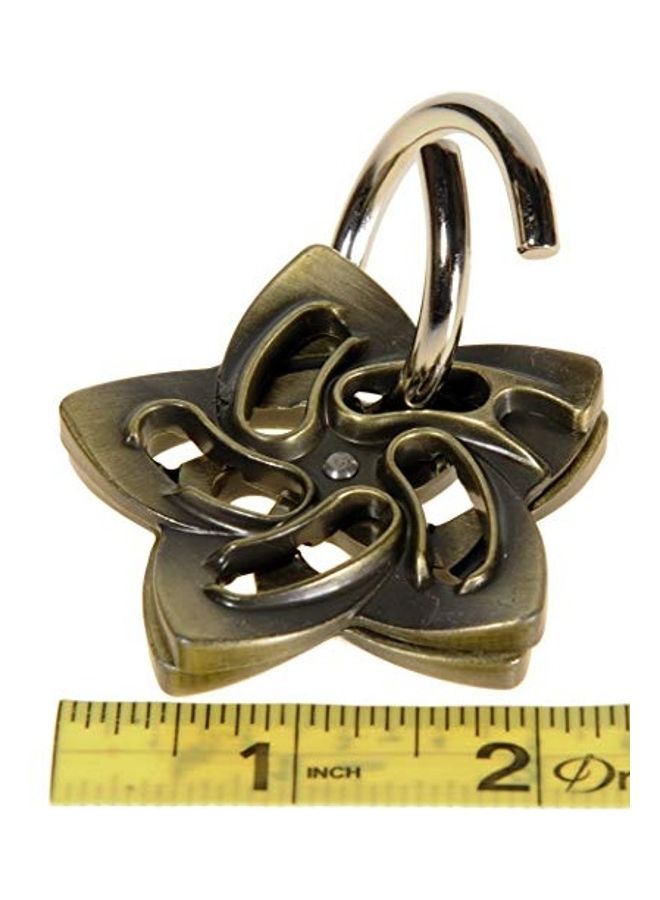 Deluxe Games and Puzzles - Helix Hanayama Brain Teaser Puzzle, Level 5 Difficulty, Red Velveteen Drawstring Pouch, Bundled Items 2.1 X5 X3.2inch - Image 1