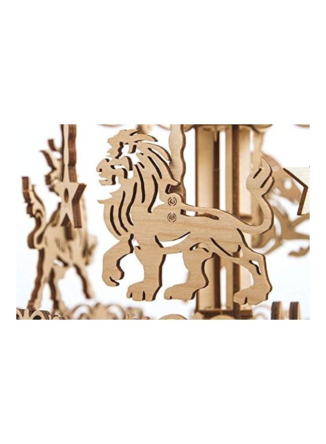 Wood Trick - 3D Wooden Puzzle Carousel Horse Toy - Merry-Go-Round Model 1.5 X14.6 X7.4inch - Image 1