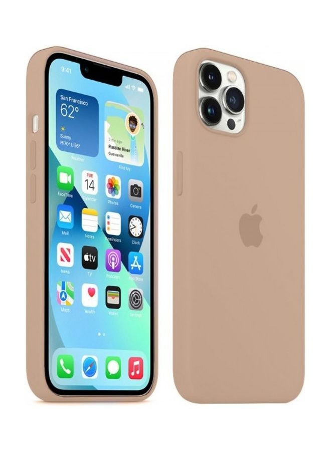 MARGOUN - Protective Soft Silicone Case Cover for iPhone 13 Pro Sand Pink - Image 1