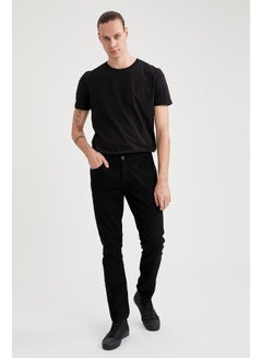 DeFacto Pedro Slim Fit Mid-Rise Jeans Black  - Image 3