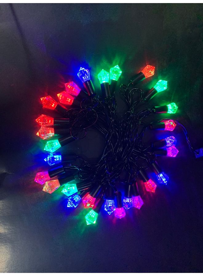 Diamond Shape Fairy Lights Multicolour 15feet - Image 2