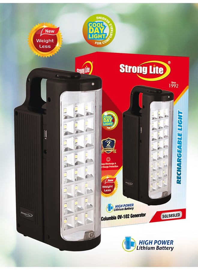 سترونج لايت - مصباح LED للطوارئ قابل لإعادة الشحن أسود - Image 1