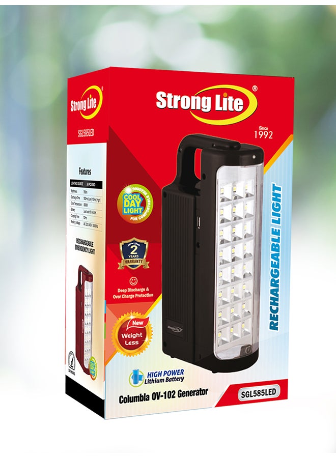 سترونج لايت - مصباح LED للطوارئ قابل لإعادة الشحن أسود - Image 1