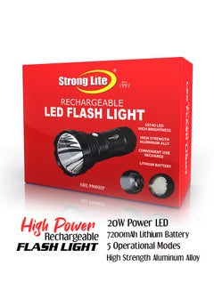 STRONGLITE Rechargeable LED Flashlight Black 16cm  - Image 2