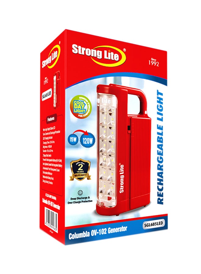 Strong Lite Rechargeable Emergency Led Light Red  - Image 1