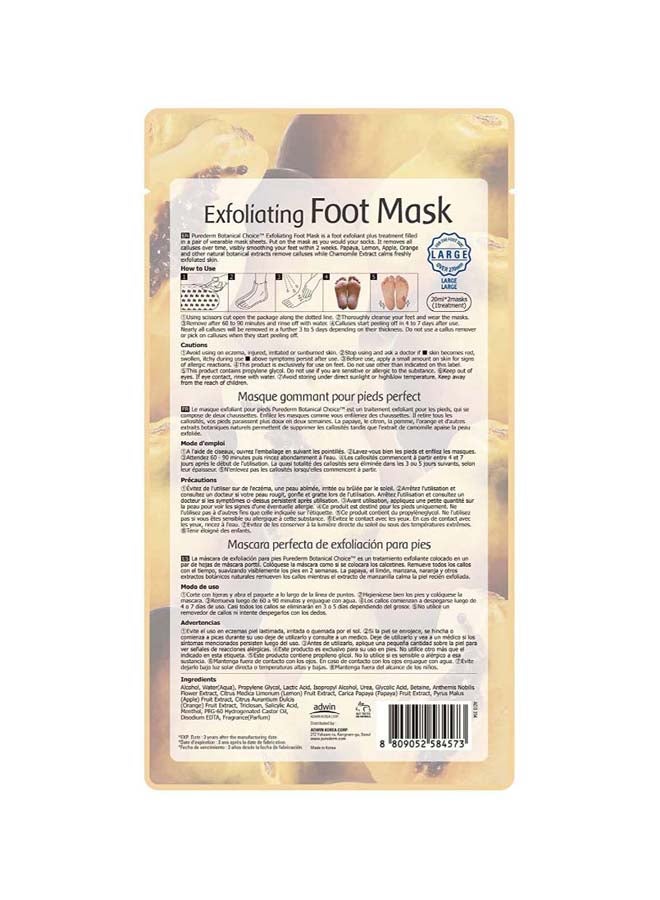 Purederm - Exfoliating Foot Mask Papaya - Image 1