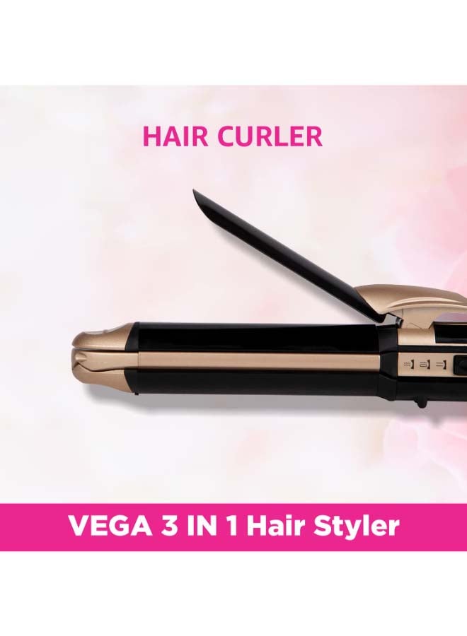Vega 3-In-1 Instant Hair Styler Black/Gold  - Image 4