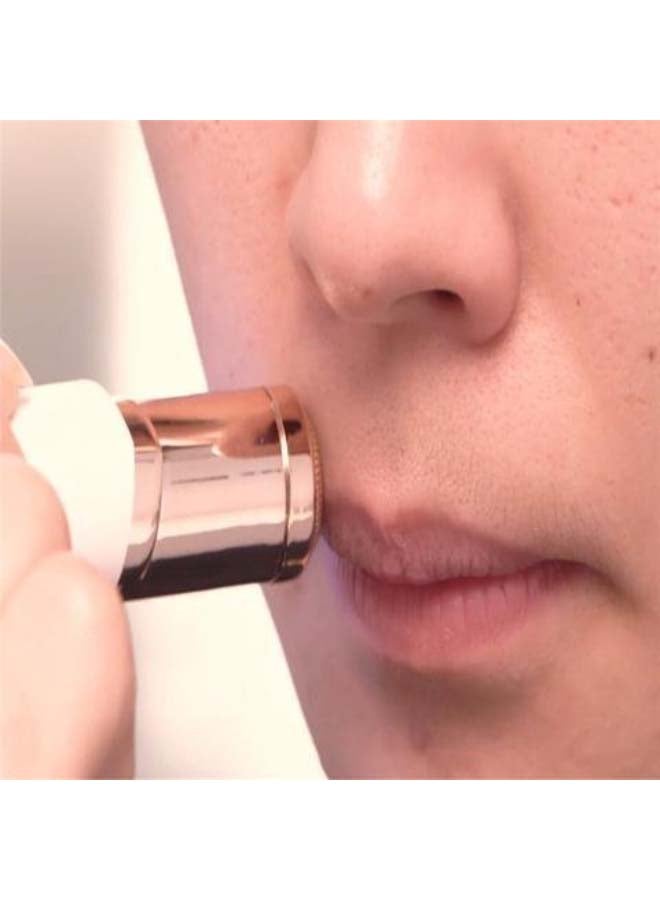 ماكينة تشذيب لإزالة شعر الوجه ذهبي وردي/أبيض - Image 2