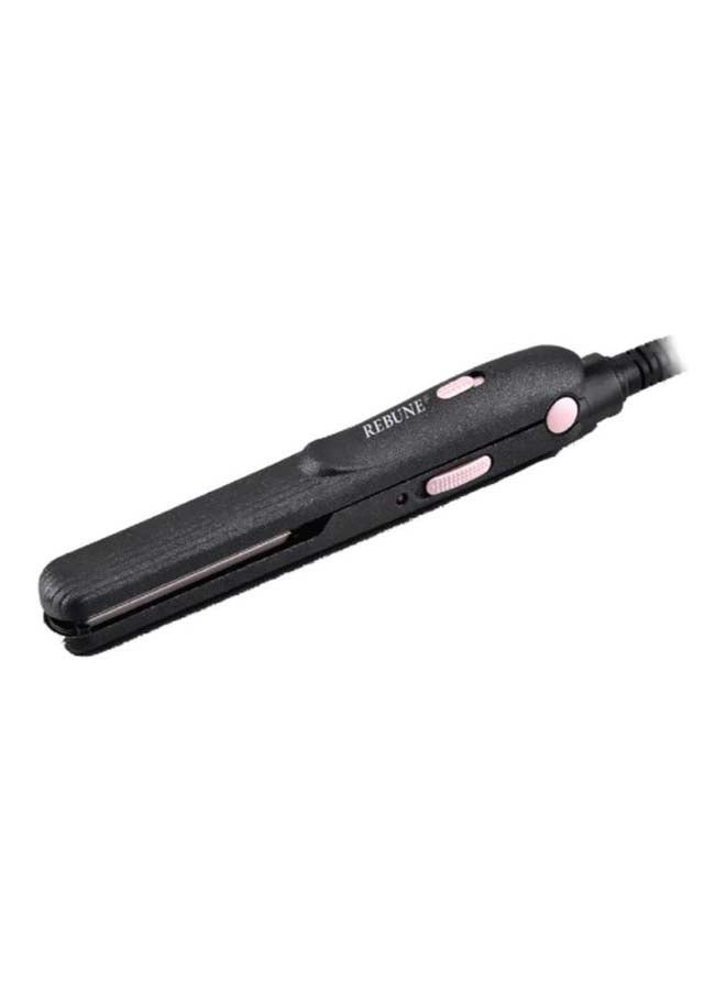 REBUNE Ceramic Hair Straightener Black/Pink 150grams - Image 1