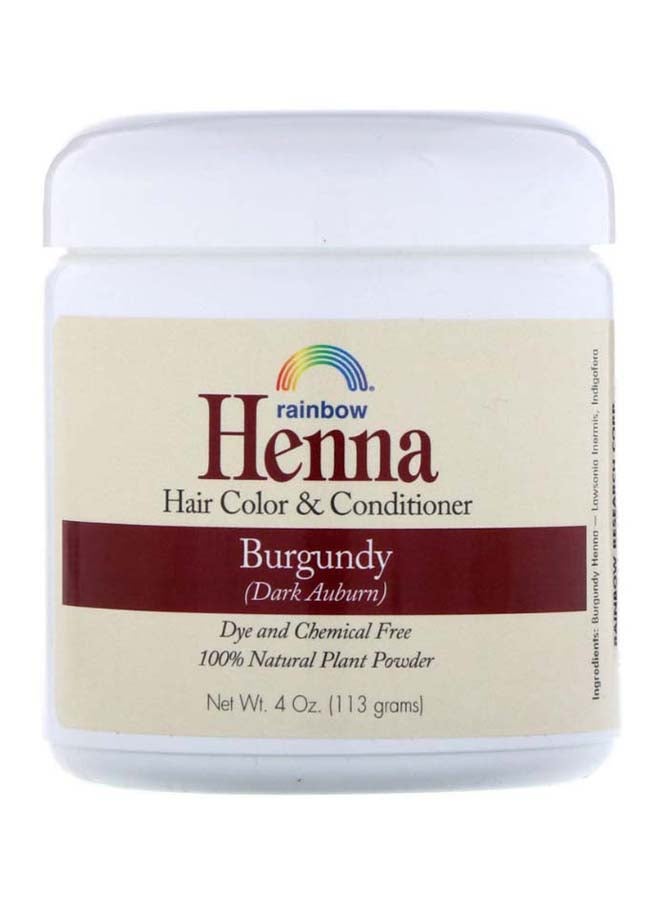 Rainbow Henna Hair Color And Conditioner Burgundy 113grams  - Image 1