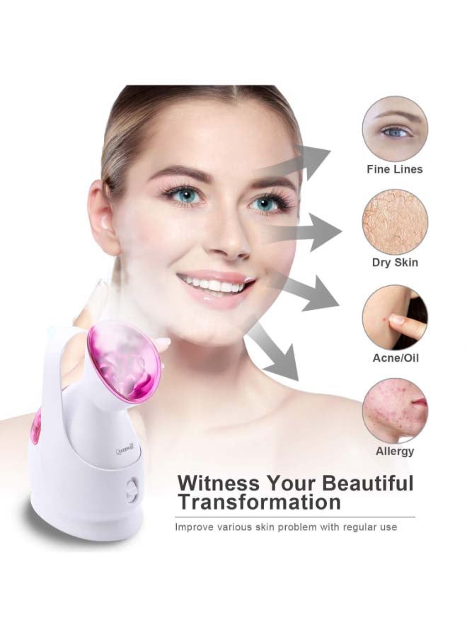 Facial Nano Ionic Steam White/Pink - https://f.nooncdn.com/p/v1638513029/N29761562A_2.jpg?format=jpg&width=original