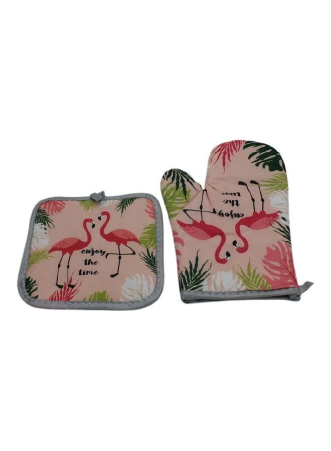 إحساس - 2-Piece Oven Pad And Gloves Multicolour 17x28cm - Image 1