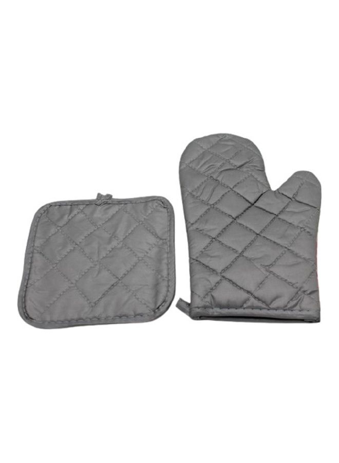 إحساس - 2-Piece Oven Pad And Gloves Multicolour 17x28cm - Image 1