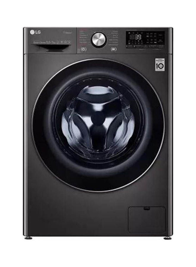 إل جي Washing Machine 10.5 Kg Steam 1400 Rpm With Dryer 7 Kg Direct Drive Motor F4V9RCP2E-Black Black