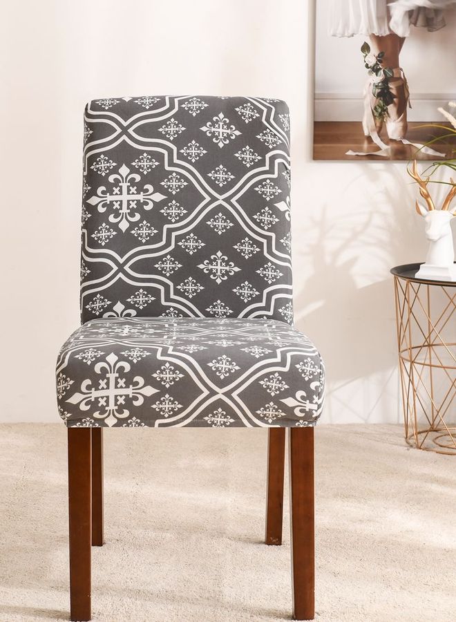 Sharpdo Simple Stretch Chair Cover Grey 38x38x45cm  - Image 2