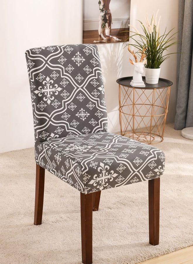 Sharpdo Simple Stretch Chair Cover Grey 38x38x45cm  - Image 1