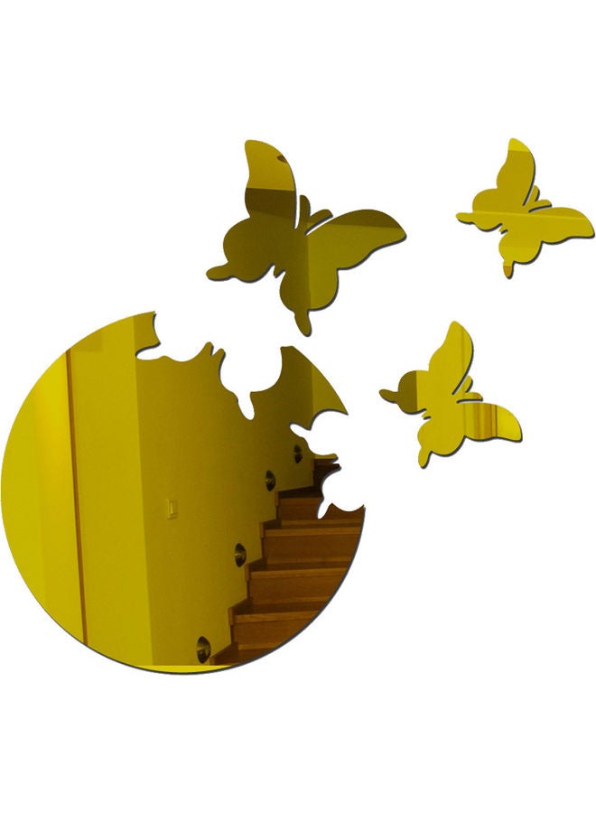 شاربدو ملصق جداري لديكور الغرفة مكون من 4 قطع ذهبي - Image 1