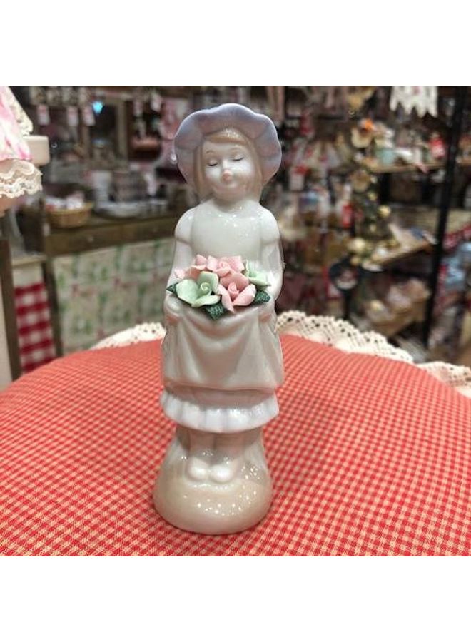 Handsomegift Flower Ceramic Girl Figurine Multicolour 5 X 5 X 13cm - Image 2