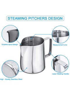 Stainless Steel Milk Frothing Pitcher Silver 350ml - v1638608216/N39803639A_2