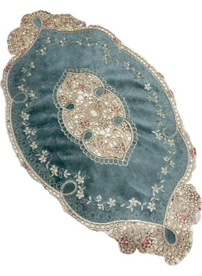 Handsomegift Lace Oval Coasters Green 38x94cm - Image 1