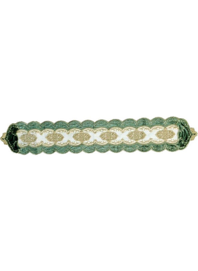 Handsomegift Lace Oval Coaster Green 38x220cm - Image 1