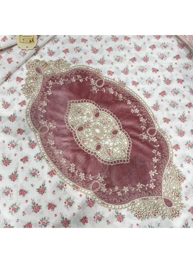 Handsomegift Lace Oval Coaster Pink 38x94cm - Image 2