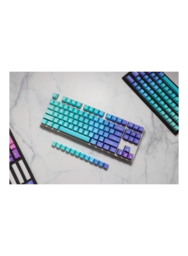 Ducky - Azure SA Keycaps 108 ABS Doubleshot Set For Keyboard/MX Compatible Standard Layout Multicolour - Image 1